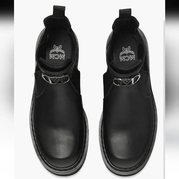 NWOB MCM Travia Black Leather Cutout Ankle Boot Women's EU 38 US 8  Org $830 - Picture 4 of 14